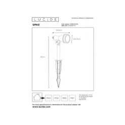 Lucide SPIKE - Tuinspot Buiten - LED Dimb. - GU10 - 1x5W 3000K - IP54 - Zwart Online