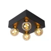 Lucide SURTUS Plafonnier 4xE27 60W Zwart Hot