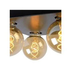 Lucide SURTUS Plafonnier 4xE27 60W Zwart Hot