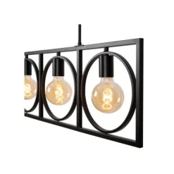 Lucide SUUS Hanglamp-Zwart-4xE27-40W-Metaal Hot