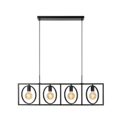 Lucide SUUS Hanglamp-Zwart-4xE27-40W-Metaal Hot