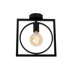 Lucide SUUS Plafonnière-Zwart-1xE27-40W-Metaal