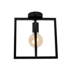 Lucide SUUS Plafonnière-Zwart-1xE27-40W-Metaal