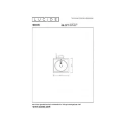 Lucide SUUS Plafonnière-Zwart-1xE27-40W-Metaal