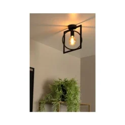 Lucide SUUS Plafonnière-Zwart-1xE27-40W-Metaal