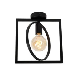 Lucide SUUS Plafonnière-Zwart-1xE27-40W-Metaal