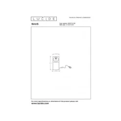 Lucide SUUS Tafellamp-Zwart-1xE27-40W-Metaal Outlet