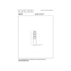 Lucide SUUS Vloerlamp-Zwart-3xE27-40W-Metaal Best
