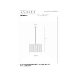 Lucide TAGALOG Hanglamp-Zwart-Ø40-1xE27-40W-Bamboe Best