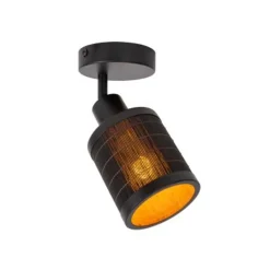 Lucide TAGALOG Plafondspot-Zwart-Ø10-1xE27-40W-Bamboe Online