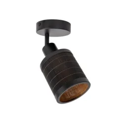 Lucide TAGALOG Plafondspot-Zwart-Ø10-1xE27-40W-Bamboe Online