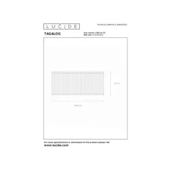 Lucide TAGALOG Plafonnière-Zwart-Ø40-1xE27-40W-Bamboe Outlet