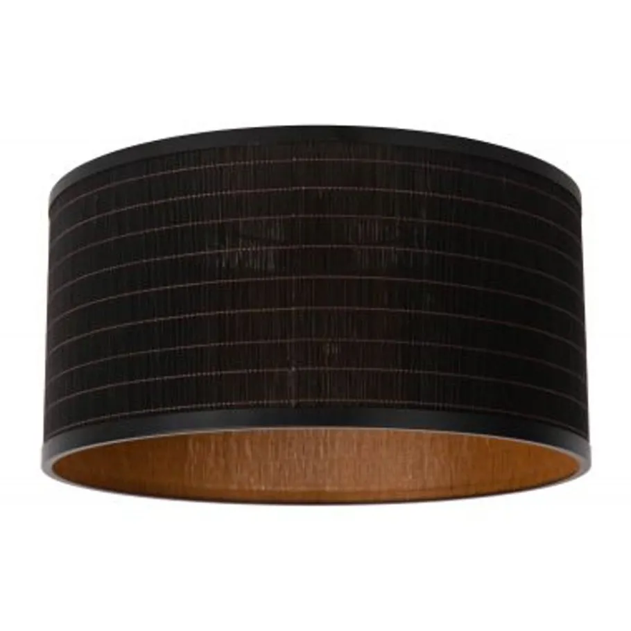 Lucide TAGALOG Plafonnière-Zwart-Ø40-1xE27-40W-Bamboe Outlet