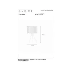 Lucide TAGALOG Tafellamp-Zwart-Ø26-1xE27-40W-Bamboe Hot