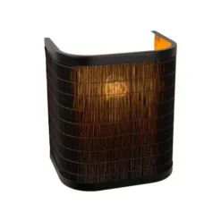 Lucide TAGALOG Wandlamp-Zwart-1xE27-40W-Bamboe Best