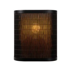 Lucide TAGALOG Wandlamp-Zwart-1xE27-40W-Bamboe Best