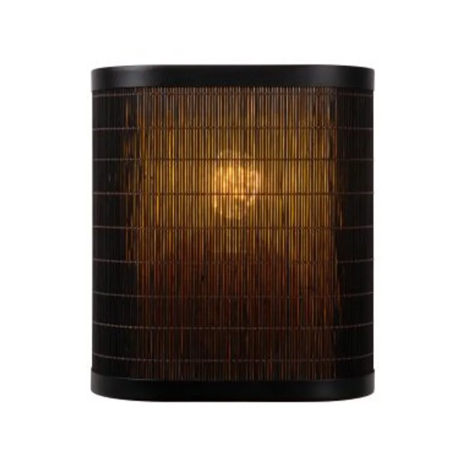 Lucide TAGALOG Wandlamp-Zwart-1xE27-40W-Bamboe Best