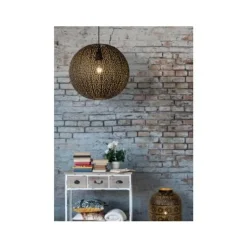 Lucide TAHAR - Hanglamp - Ø 38,5 cm - 1xE27 - Zwart Outlet