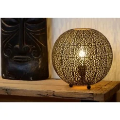 Lucide TAHAR - Tafellamp - Ø 33 cm - 1xE27 - Zwart Hot