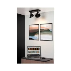 Lucide TALA LED - Plafondspot - LED Dim to warm - GU10 - 2x12W 2200K/3000K - Zwart Outlet