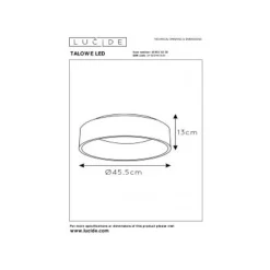 Lucide TALOWE LED Plafonnier Ø45cm 30W 3000K Zwart Outlet