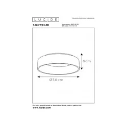 Lucide TALOWE LED Plafonnier Ø30cm 20W 3000K Zwart Online