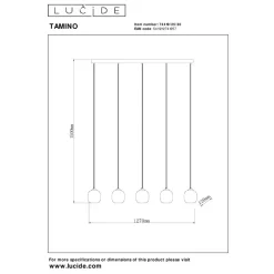 Lucide TAMINO - Hanglamp - LED Dimb. - 5x5,6W 3000K - Zwart Sale