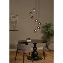 Lucide TAMINO - Hanglamp - Ø 52 cm - LED Dimb. - 7x7W 3000K - Zwart Discount