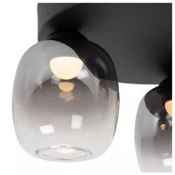 Lucide TAMINO - Plafonnière - LED Dimb. - 3x5,6W 3000K - Zwart