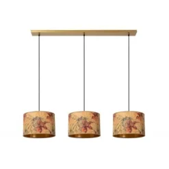 Lucide TANSELLE Hanglamp-Multic.-3xE27-60W-Bamboe Clearance