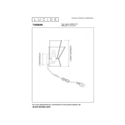 Lucide TASMAN Wandlamp-Nature.-1xE14-40W-Papier Discount