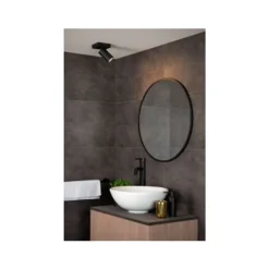 Lucide TAYLOR - Plafondspot Badkamer - LED Dim to warm - GU10 - 1x5W 2200K/3000K - IP44 - Zwart