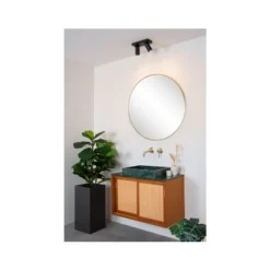 Lucide TAYLOR - Plafondspot Badkamer - LED Dim to warm - GU10 - 2x5W 2200K/3000K - IP44 - Zwart New