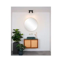 Lucide TAYLOR - Plafondspot Badkamer - LED Dim to warm - GU10 - 2x5W 2200K/3000K - IP44 - Zwart New