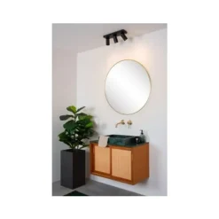 Lucide TAYLOR - Plafondspot Badkamer - LED Dim to warm - GU10 - 3x5W 2200K/3000K - IP44 - Zwart Online