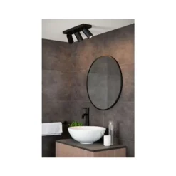 Lucide TAYLOR - Plafondspot Badkamer - LED Dim to warm - GU10 - 3x5W 2200K/3000K - IP44 - Zwart Online