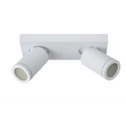 Lucide TAYLOR - Plafondspot Badkamer - LED Dim to warm - GU10 - 2x5W 2200K/3000K - IP44 - Wit Clearance