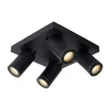 Lucide TAYLOR - Plafondspot Badkamer - LED Dim to warm - GU10 - 4x5W 2200K/3000K - IP44 - Zwart Sale