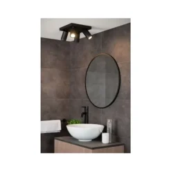 Lucide TAYLOR - Plafondspot Badkamer - LED Dim to warm - GU10 - 4x5W 2200K/3000K - IP44 - Zwart Sale