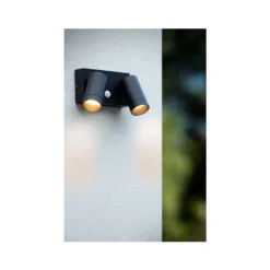 Lucide TAYLOR - Wandspot Buiten - 2xGU10 - IP54 - Zwart Sale