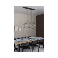 Lucide TEARS Hanglamp-Zwart-LED Dimb.-16xG4-1,5W-3000K Hot