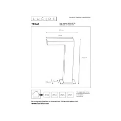 Lucide TEXAS - Sokkellamp Buiten - LED - 1x6W 3000K - IP54 - Antraciet Hot