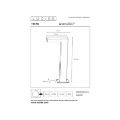 Lucide TEXAS - Sokkellamp Buiten - LED - 1x6W 3000K - IP54 - Antraciet