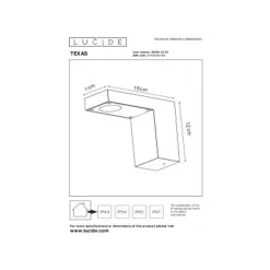 Lucide TEXAS - Wandspot Buiten - LED - 1x6W 3000K - IP54 - Antraciet Online