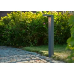 Lucide TEXAS-IR - Sokkellamp Buiten - LED - 1x6W 3000K - IP54 - Antraciet Clearance