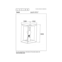 Lucide THOR - Wandlamp - 1xE27 - Grijs ijzer Sale
