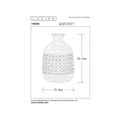 Lucide TIESSE - Tafellamp - Ø 15,4 cm - 1xE14 - Wit Hot