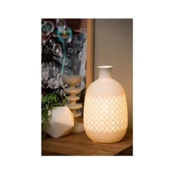 Lucide TIESSE - Tafellamp - Ø 15,4 cm - 1xE14 - Wit Hot