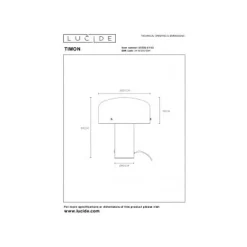 Lucide TIMON - Tafellamp - 1xE27 - 3 StepDim - Mat Goud / Messing Discount