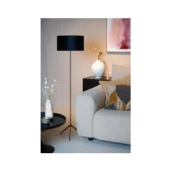 Lucide TONDO Vloerlamp-Mat Go.-Ø38-1xE27-60W-Katoen Outlet